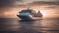 A majestic cruise ship sailing on calm waters created with Generative AI