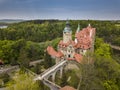 Majestic Czocha castle in spring