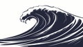 Majestic Dark Ocean Wave Vector Illustration, vector design Generative AI Royalty Free Stock Photo