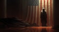 Majestic Darksynth Artwork Ominous Usa With An Important Figure