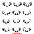 Majestic Deer Head Silhouette Set Elegant Wildlife Graphics for Crafting & Design Projects