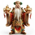 Majestic Deities of Prosperity: Chinese Gods of Wealth. Generative ai Royalty Free Stock Photo