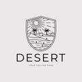 majestic desert or landscape wasteland logo vector illustration design