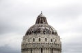 The majestic Dome Of Campo Dei Miracoli in Pisa, Italy. Nice clouds in background.