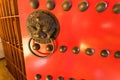 The majestic door guardian commonly found on traditional asian doors
