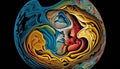 Majestic and Dynamic Ultrasound of Earth: A Glimpse into the Womb of Nature, Made with Generative AI