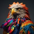 Vibrant Eagle Fashion Photography With Surreal Zbrush Style