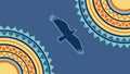 Majestic Eagle in Flight with Abstract Patterns Vector, vector design Generative AI Royalty Free Stock Photo