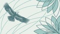 Majestic Eagle Flying with Abstract Geometric Foliage, vector design Generative AI Royalty Free Stock Photo
