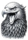 Majestic Eagle Roaring Fierce Dynamic Feathered Powerful Artistry Royalty Free Stock Photo