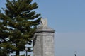 Majestic Eagle Statue Sits Atop a Stone Pedestal Guarding the Entrance to Arlington National Cemetery Royalty Free Stock Photo