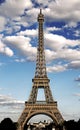 majestic eiffel tower symbol of the city of paris with HDR effec Royalty Free Stock Photo