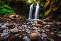 Majestic Falls, McDowell Creek Falls County Park, Oregon Royalty Free Stock Photo