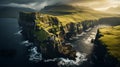 Majestic Faroe Islands Landscape. Generative ai