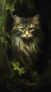 The Majestic Flowing Mane of the Kitty Cat Princess in the Captu Royalty Free Stock Photo