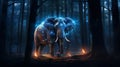 Majestic Forest Guardian: Elephant Patronus in an Enchanted Grove
