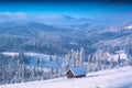 Majestic frozen winter picture Royalty Free Stock Photo