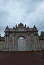 Majestic gates of DolmabahÃ§e Royalty Free Stock Photo