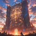 Majestic Gates of Valhalla - Fantasy Illustration