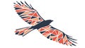 Majestic Geometric Bird in Flight: Abstract Falcon Vector, vector design Generative AI Royalty Free Stock Photo