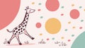 Majestic Giraffe with Abstract Spot Pattern, Wildlife and Nature, vector design Generative AI Royalty Free Stock Photo