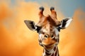 Majestic giraffe graces an exotic animal banner, a wild beauty