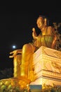 Majestic golden buddha statue