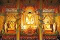 Majestic golden Buddha statues Royalty Free Stock Photo