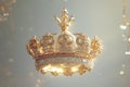 Majestic Golden Crown on Transparent Background.