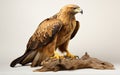 Majestic Golden Eagle against White Background -Generative Ai