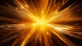 Majestic Golden Starburst Fractal: A Fusion of Gloss and Abstract Lines in a Radiant Background Royalty Free Stock Photo