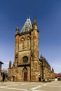 Majestic gothic cathedral in little city Niederhaslach