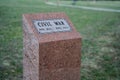 Majestic granite monument for Civil war at a cemetery