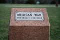 Majestic granite monument for Mexican war at a cemetery