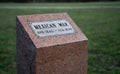 Majestic granite monument for Mexican war at a cemetery