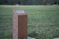 Majestic granite monument for World War 2 at a cemetery