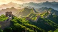 Majestic Great Wall Documentary Royalty Free Stock Photo