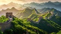 Majestic Great Wall Documentary Royalty Free Stock Photo