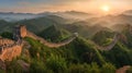 Majestic Great Wall Documentary Royalty Free Stock Photo