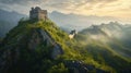 Majestic Great Wall Documentary Royalty Free Stock Photo