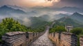 Majestic Great Wall Documentary Royalty Free Stock Photo