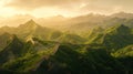 Majestic Great Wall Documentary Royalty Free Stock Photo