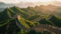 Majestic Great Wall Documentary Royalty Free Stock Photo