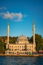 The majestic Hamid-i Evvel Mosque stands along the asian shores of the Bosphorus in Istanbul, Turkey.