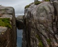 Majestic hanging stone, Kjerag, Norway