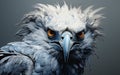 Majestic Harpy Eagle Against White Background -Generative Ai