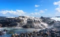 Majestic Hawaiian Coastline with Ocean Waves Royalty Free Stock Photo