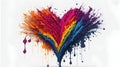 A majestic heart crafted from a spectrum of vibrant Colors