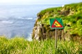 These majestic high cliffs are in Latrabjarg promontory, westernmost point in Iceland - Cordoned piece of land, danger of collapse