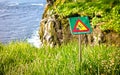 These majestic high cliffs are in Latrabjarg promontory, westernmost point in Iceland - Cordoned piece of land, danger of collapse